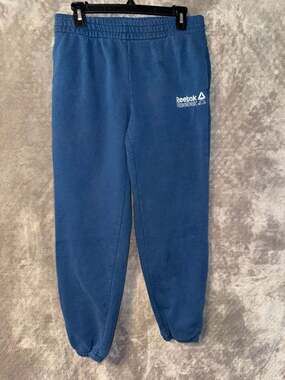 Reebok Men's Blue Fleece Jogger Sweatpants Size M